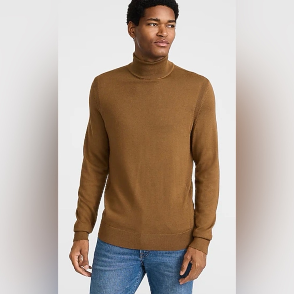Express Men's MerinoTouch Turtleneck Sweater in Camo Heather Size L